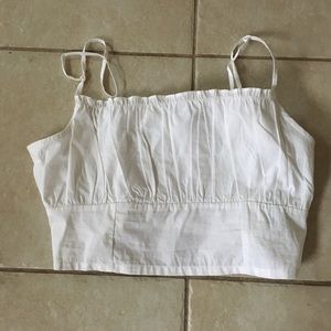 🌻Brand new! White cotton halter style top